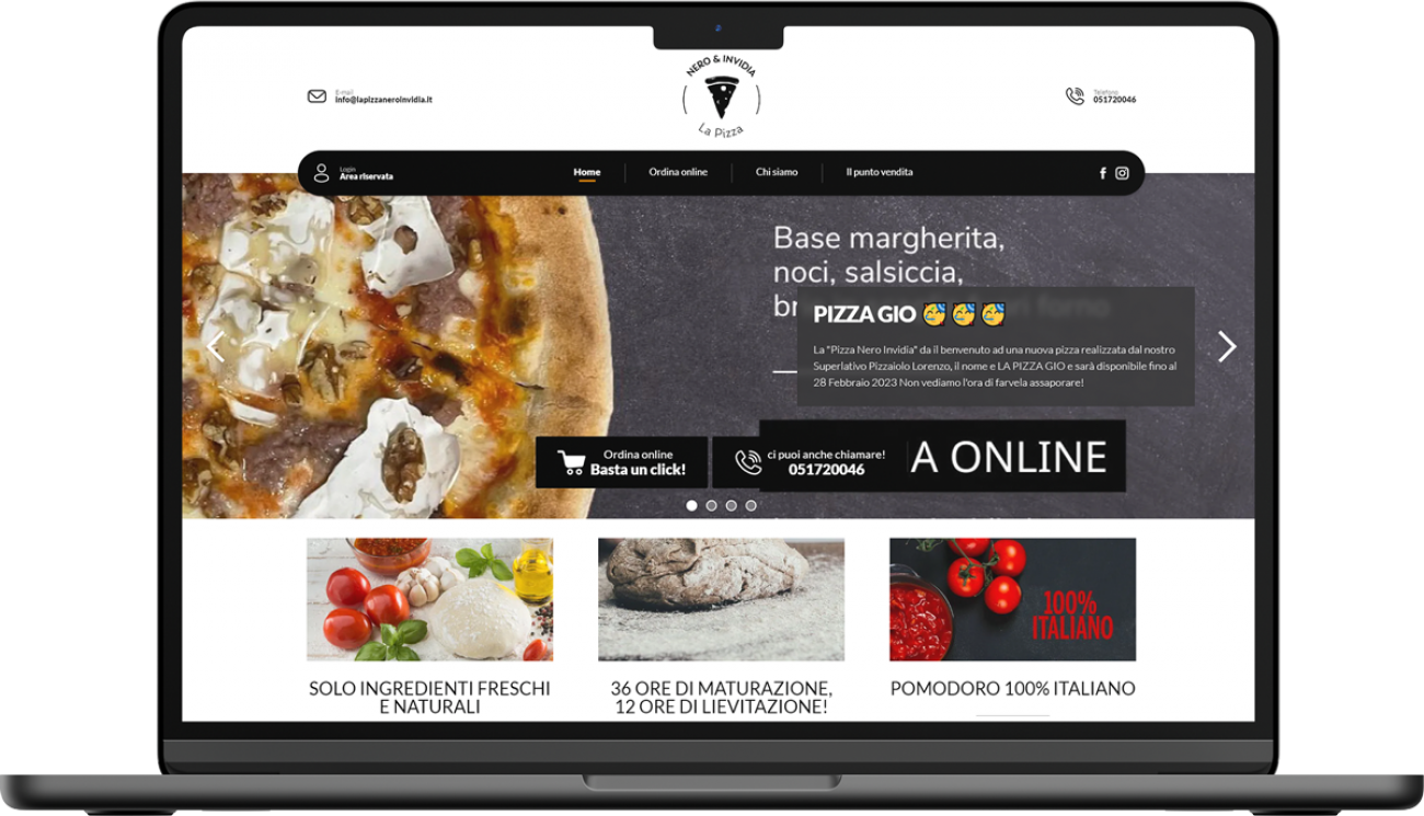 La Pizza Nero Invidia  sito desktop
