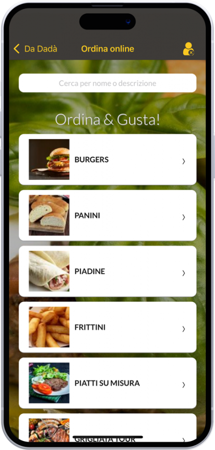 Fast Food Da Dadà sito mobile